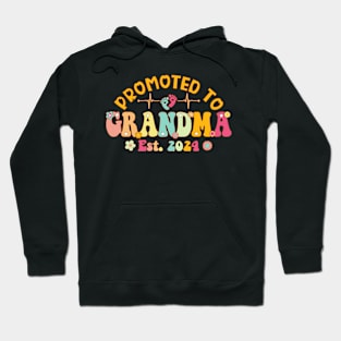 Promoted To Grandma 2024 First Time New Grandma Pregnancy Hoodie